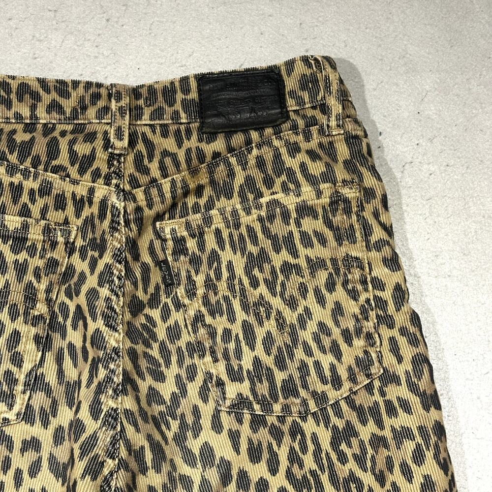 Levi's Cheetah Print Corduroy Pants Women's 27 Premium Rib Cage Straight - Picture 13 of 15